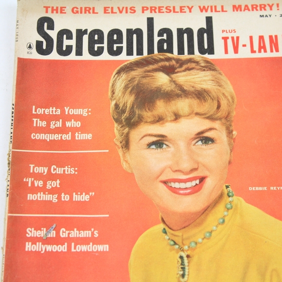 Vintage Screenland Magazine May 1959 Memorabilia Debbie Reynolds - Picture 2 of 3